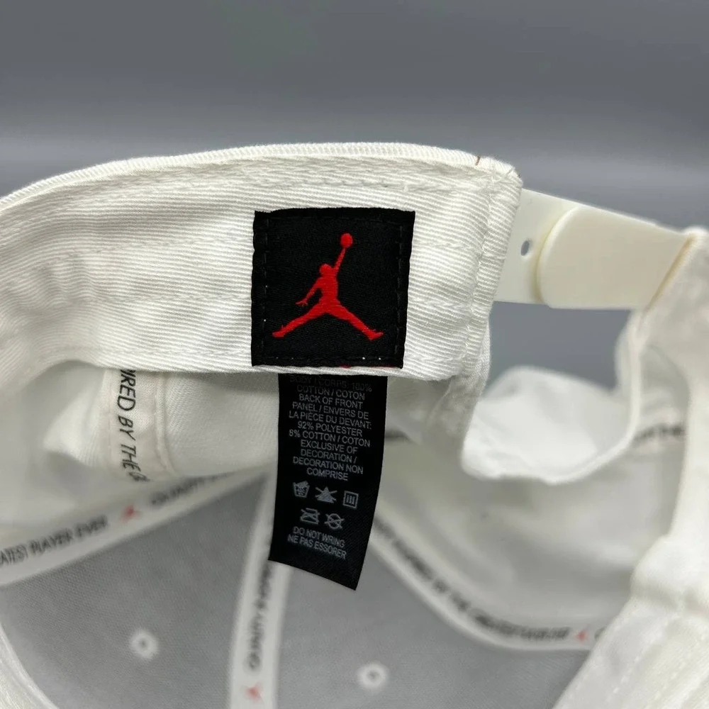Air Jordan Hat Men White Embroidered Logo‎ Jumpman Nike Pro Snap Back Cap